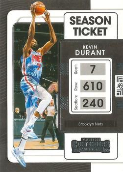 #84 Kevin Durant - Brooklyn Nets - 2021-22 Panini Contenders Basketball