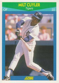 #84 Milt Cuyler - Detroit Tigers - 1990 Score Rising Stars Baseball