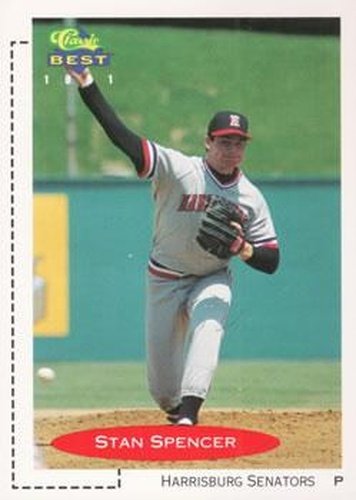 #84 Stan Spencer - Harrisburg Senators - 1991 Classic Best Baseball