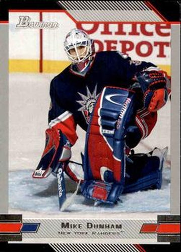 #84 Mike Dunham - New York Rangers - 2003-04 Bowman Draft Picks and Prospects Hockey