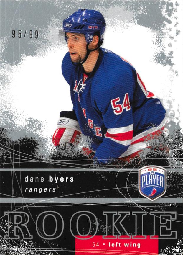 #RR-357 Dane Byers - New York Rangers - 2007-08 Upper Deck Be a Player Hockey