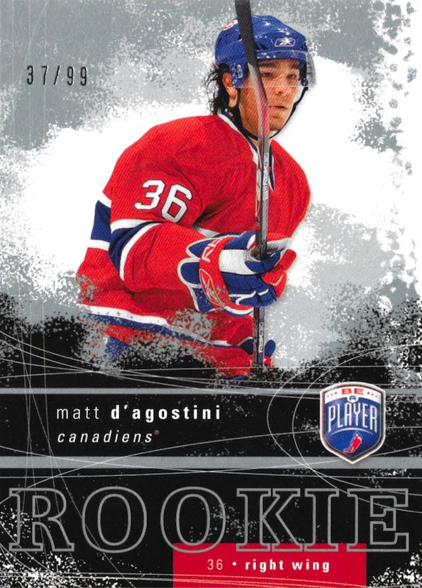 #RR-360 Matt D'Agostini - Montreal Canadiens - 2007-08 Upper Deck Be a Player Hockey