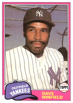 #855 Dave Winfield - New York Yankees - 1981 Topps Baseball