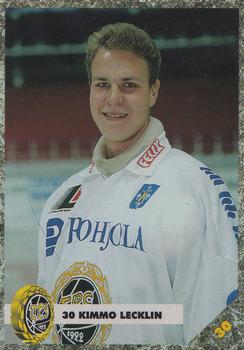 #30 Kimmo Lecklin - TPS Turku - 1993-94 Leaf Sisu SM-Liiga (Finnish) Hockey