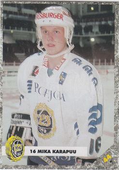 #44b Mika Karapuu - TPS Turku - 1993-94 Leaf Sisu SM-Liiga (Finnish) Hockey