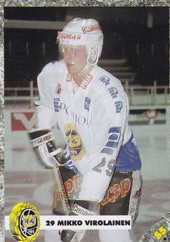 #55b Mikko Virolainen - TPS Turku - 1993-94 Leaf Sisu SM-Liiga (Finnish) Hockey