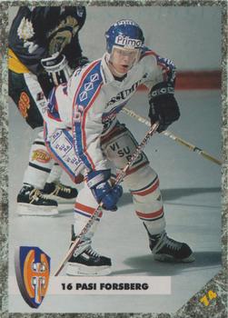 #74 Pasi Forsberg - Tappara Tampere - 1993-94 Leaf Sisu SM-Liiga (Finnish) Hockey