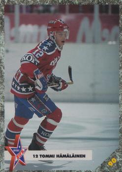 #90 Tommi Hämäläinen - HIFK Helsinki - 1993-94 Leaf Sisu SM-Liiga (Finnish) Hockey