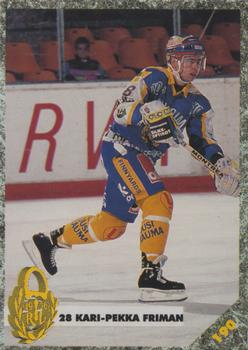 #190 Kari-Pekka Friman - Rauman Lukko - 1993-94 Leaf Sisu SM-Liiga (Finnish) Hockey