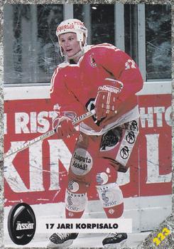 #223 Jari Korpisalo - Porin Ässät - 1993-94 Leaf Sisu SM-Liiga (Finnish) Hockey