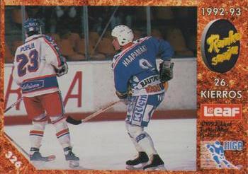 #326 Runkosarja 26. Kierros - Tappara Tampere / HPK Hämeenlinna - 1993-94 Leaf Sisu SM-Liiga (Finnish) Hockey