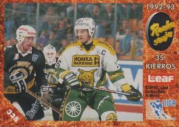 #335 Runkosarja 35. Kierros - Ilves Tampere / TPS Turku - 1993-94 Leaf Sisu SM-Liiga (Finnish) Hockey