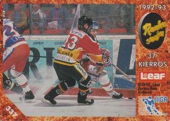 #337 Runkosarja 37. Kierros - Tappara Tampere / KalPa Kuopio - 1993-94 Leaf Sisu SM-Liiga (Finnish) Hockey