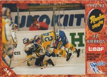 #342 Runkosarja 42. Kierros - Kiekko-Espoo / Rauman Lukko - 1993-94 Leaf Sisu SM-Liiga (Finnish) Hockey
