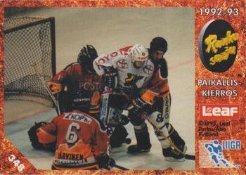 #348 Runkosarja Paikalliskierros - JyP HT / KalPa Kuopio - 1993-94 Leaf Sisu SM-Liiga (Finnish) Hockey