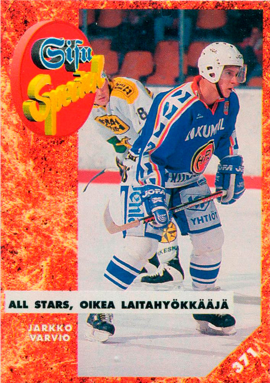 #371 Jarkko Varvio - HPK Hämeenlinna - 1993-94 Leaf Sisu SM-Liiga (Finnish) Hockey