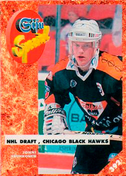 #392 Jonni Vauhkonen - Chicago Blackhawks - 1993-94 Leaf Sisu SM-Liiga (Finnish) Hockey