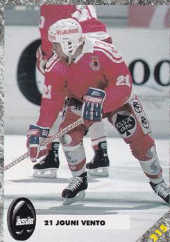 #214a Jouni Vento - Porin Ässät - 1993-94 Leaf Sisu SM-Liiga (Finnish) Hockey
