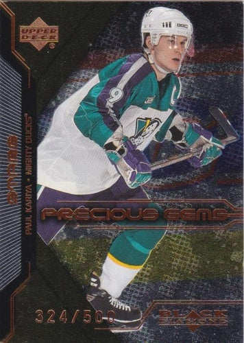 #85 Paul Kariya - Anaheim Mighty Ducks - 2000-01 Upper Deck Black Diamond Hockey