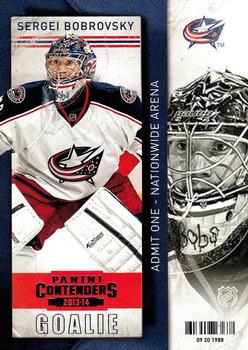 #85 Sergei Bobrovsky - Columbus Blue Jackets - 2013-14 Panini Contenders Hockey