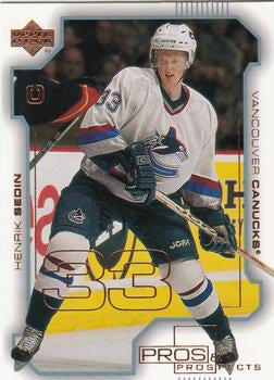 #85 Henrik Sedin - Vancouver Canucks - 2000-01 Upper Deck Pros & Prospects Hockey