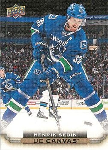 #C85 Henrik Sedin - Vancouver Canucks - 2015-16 Upper Deck - UD Canvas Hockey