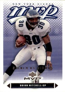 #85 Brian Mitchell - New York Giants - 2003 Upper Deck MVP Football