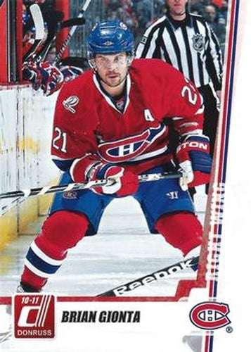 #85 Brian Gionta - Montreal Canadiens - 2010-11 Donruss Hockey