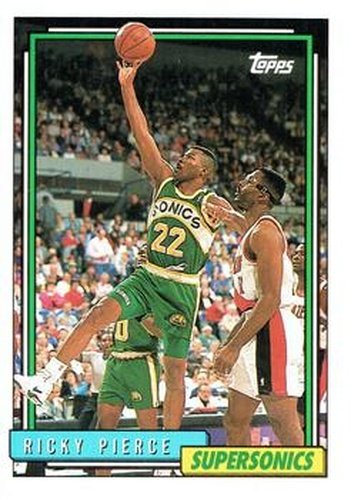#85 Ricky Pierce - Seattle SuperSonics - 1992-93 Topps Basketball