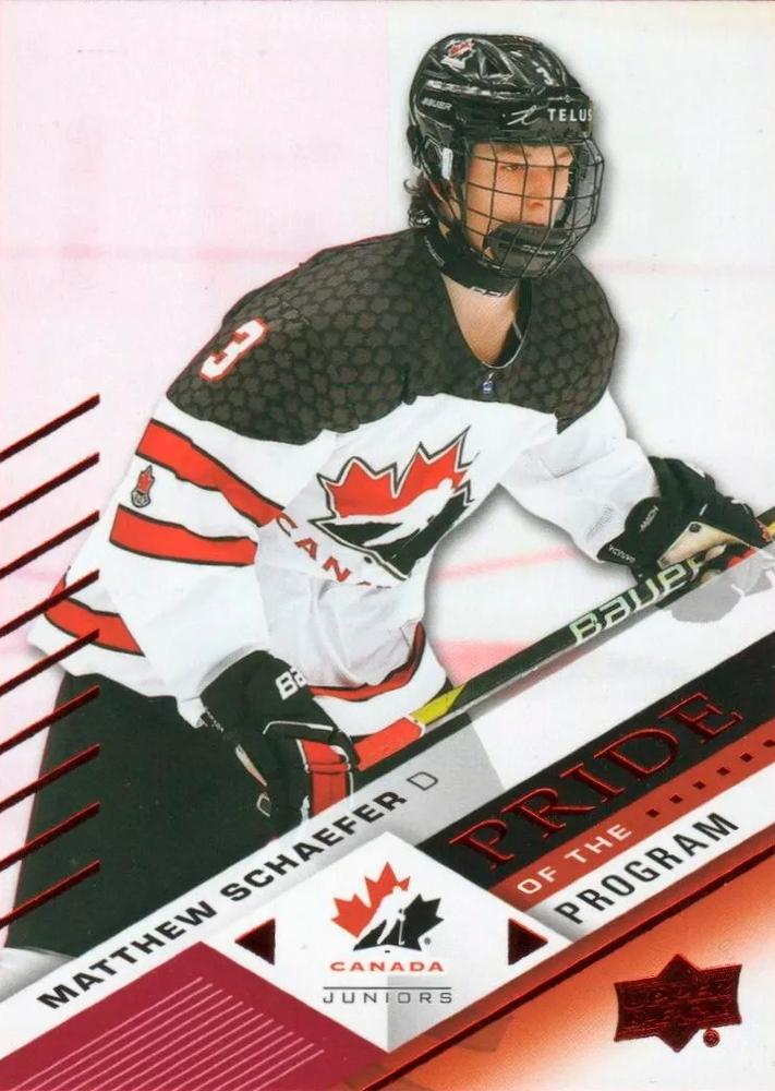 #85 Matthew Schaefer - Canada - 2024 Upper Deck Team Canada Juniors - Red Foil Hockey