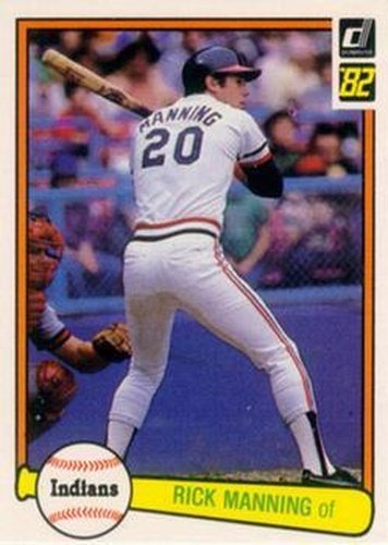 #85 Rick Manning - Cleveland Indians - 1982 Donruss Baseball
