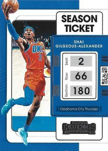 #85 Shai Gilgeous-Alexander - Oklahoma City Thunder - 2021-22 Panini Contenders Basketball