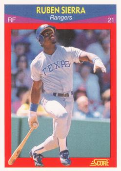 #85 Ruben Sierra - Texas Rangers - 1990 Score 100 Superstars Baseball