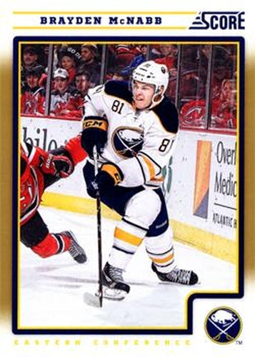 #85 Brayden McNabb - Buffalo Sabres - 2012-13 Score - Gold Rush Hockey
