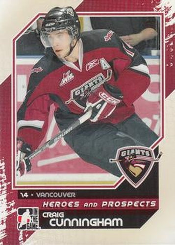 #85 Craig Cunningham - Vancouver Giants - 2010-11 In The Game Heroes and Prospects Hockey