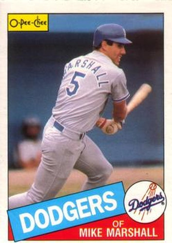 #85 Mike Marshall - Los Angeles Dodgers - 1985 O-Pee-Chee Baseball