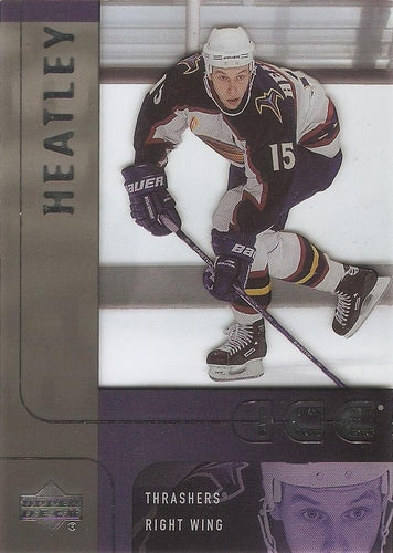#85 Dany Heatley - Atlanta Thrashers - 2001-02 Upper Deck Ice Hockey