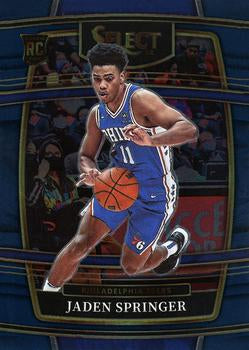 #85 Jaden Springer - Philadelphia 76ers - 2021-22 Panini Select - Blue Basketball