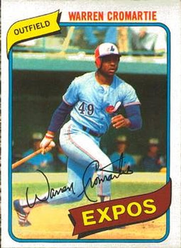 #102 Warren Cromartie - Montreal Expos - 1980 O-Pee-Chee Baseball