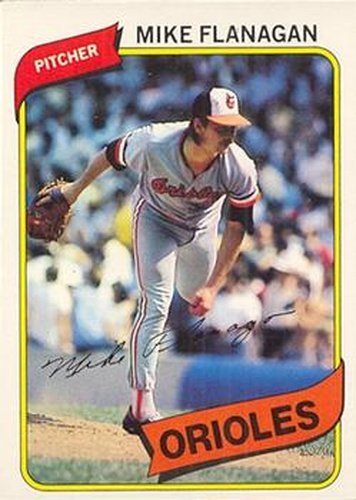 #335 Mike Flanagan - Baltimore Orioles - 1980 O-Pee-Chee Baseball