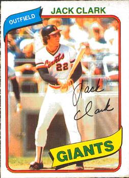 #93 Jack Clark - San Francisco Giants - 1980 O-Pee-Chee Baseball