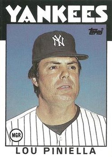 #86T Lou Piniella - New York Yankees - 1986 Topps Traded Baseball