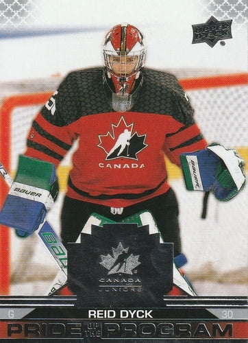 #86 Reid Dyck - Canada - 2022-23 Upper Deck Team Canada Juniors Hockey