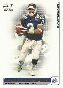 #86 Marcus Brady - Toronto Argonauts - 2003 Pacific CFL Football