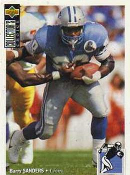 #86 Barry Sanders - Detroit Lions - 1994 Collector's Choice Football