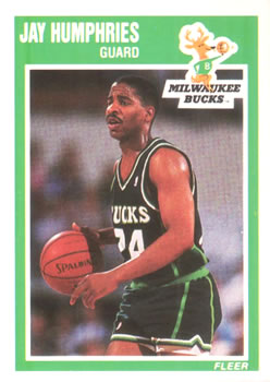 #86 Jay Humphries - Milwaukee Bucks - 1989-90 Fleer Basketball