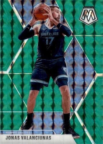 #86 Jonas Valanciunas - Memphis Grizzlies - 2019-20 Panini Mosaic - Green Prizm Basketball