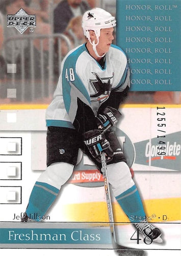#86 Jeff Jillson - San Jose Sharks - 2001-02 Upper Deck Honor Roll Hockey