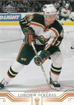 #86 Lubomir Sekeras - Minnesota Wild - 2001-02 Upper Deck Hockey