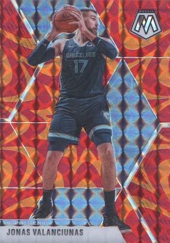 #86 Jonas Valanciunas - Memphis Grizzlies - 2019-20 Panini Mosaic - Reactive Orange Basketball